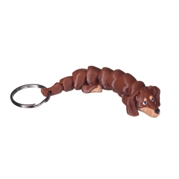 Jamnik brązowy  - brelok do kluczy